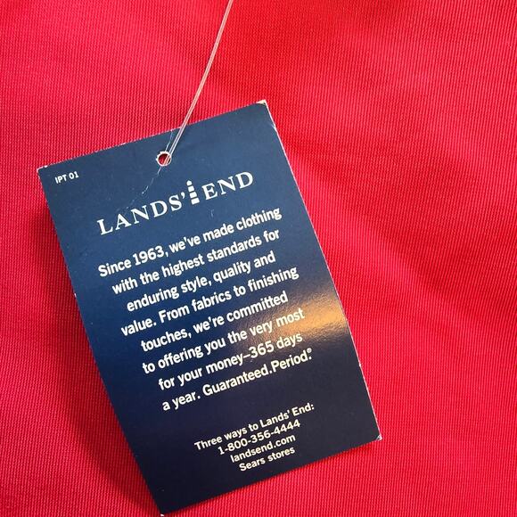 Lands End Festive Season Blouse Women's 1X Red Velvet Drape Neck Holiday Party - Picture 5 of 7